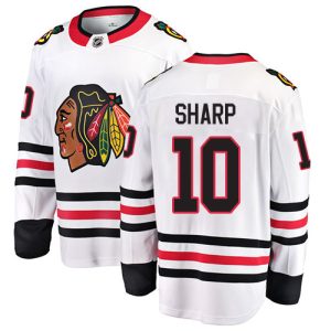 Herren Chicago Blackhawks Eishockey Trikot Patrick Sharp #10 Breakaway Weiß Fanatics Branded Auswärts